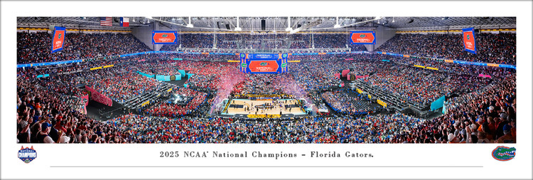 2025 NCAA Men's Basketball National Champions - Florida Gators Panoramic Poster