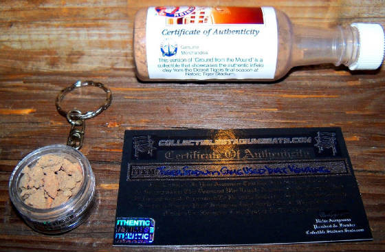 Tiger Stadium Dirt Keyring