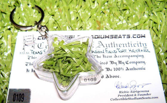 Texas Stadium Final Season Game Used Turf Keyring