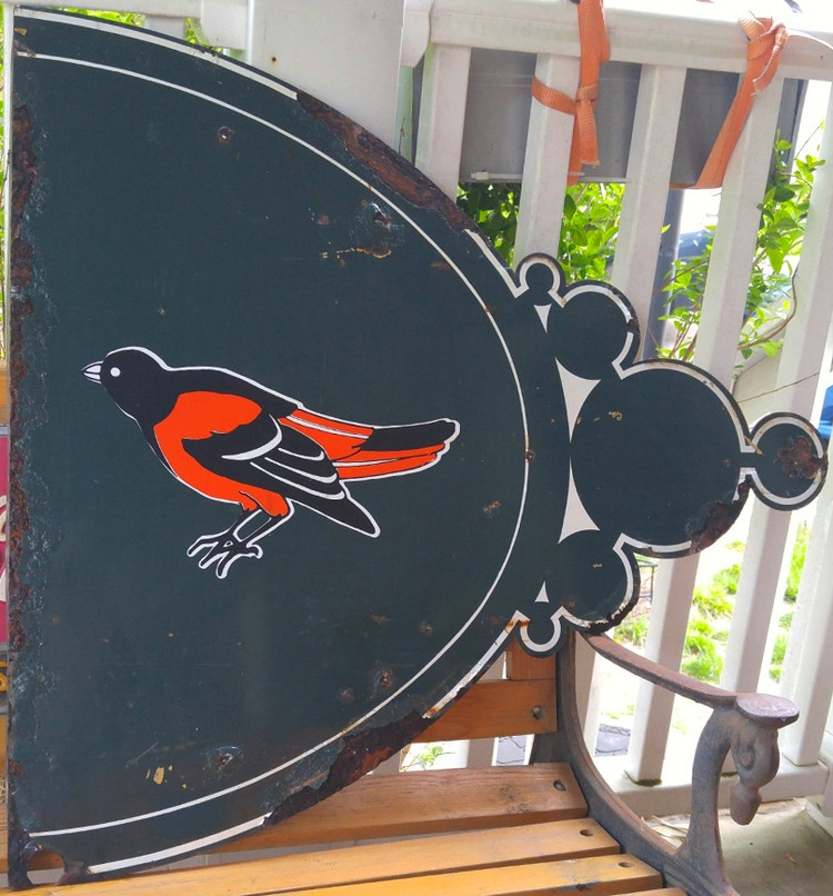 Camden Yards Game Used Metal Gate Signs