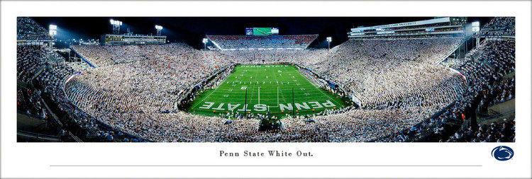 Penn State Nittany Lions White Out End Zone at Beaver Stadium Panoramic Poster