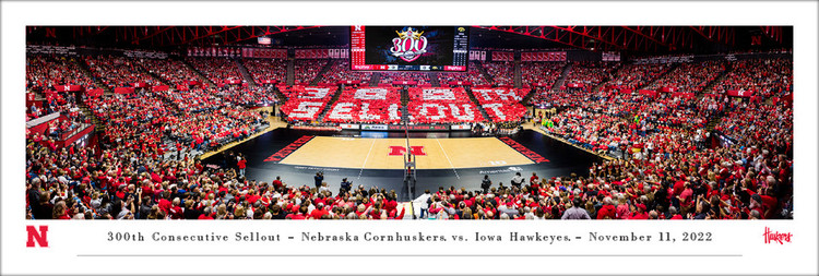 Nebraska Cornhuskers Women's Volleyball at Devaney Center Panoramic Poster
