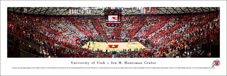 Utah Utes Basketball at Jon M. Huntsman Center Panoramic Poster