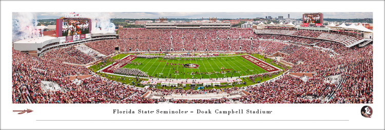 Florida State Seminoles vs Alabama Crimson Tide at Doak Campbell Stadium Panoramic Poster