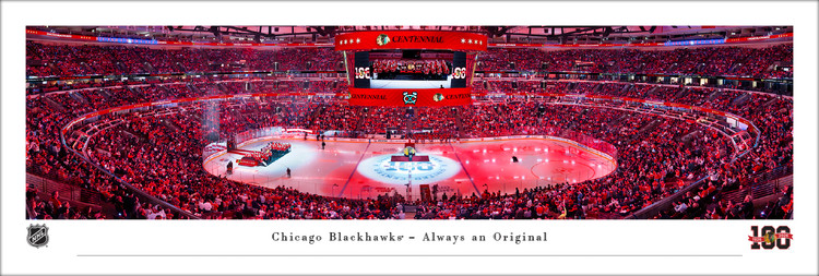Chicago Blackhawks "Centennial Celebration" at the United Center Panoramic Poster