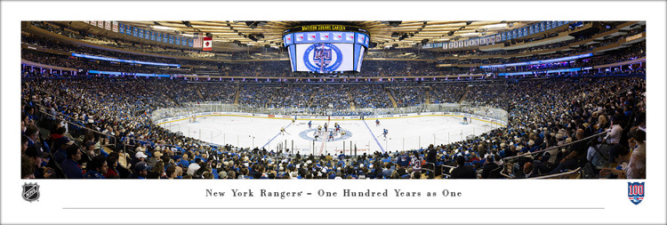 New York Rangers "Centennial Face-Off" at Madison Square Garden Panoramic Poster