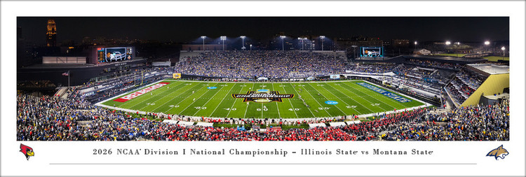 2026 NCAA Division I National Championship - Illinois State vs Montana State Panoramic Poster