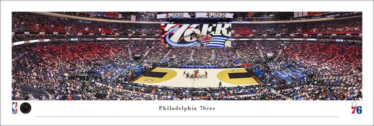 Philadelphia 76ers Throwboack at Xfinity Mobile Arena Panoramic Poster