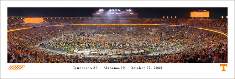 Tennessee Volunteers "Storm the Field" at Neyland Stadium Panoramic Poster