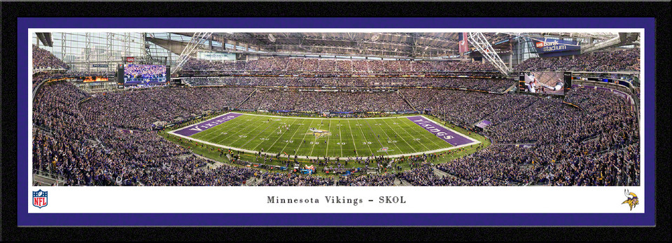 Minnesota Vikings White Out Game at US Bank Stadium Panoramic