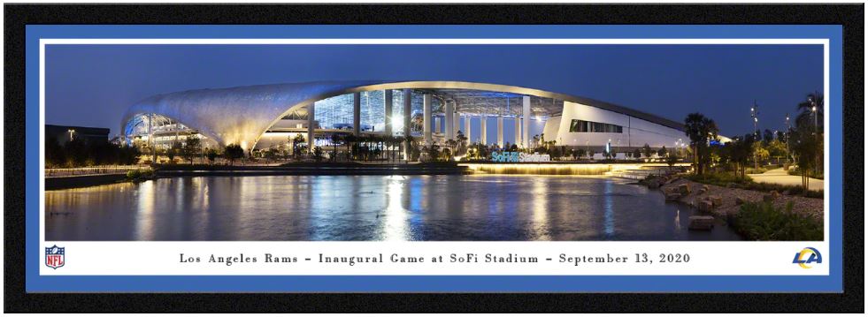 Los Angeles Rams Framed Panoramic Poster - SoFi Stadium Picture