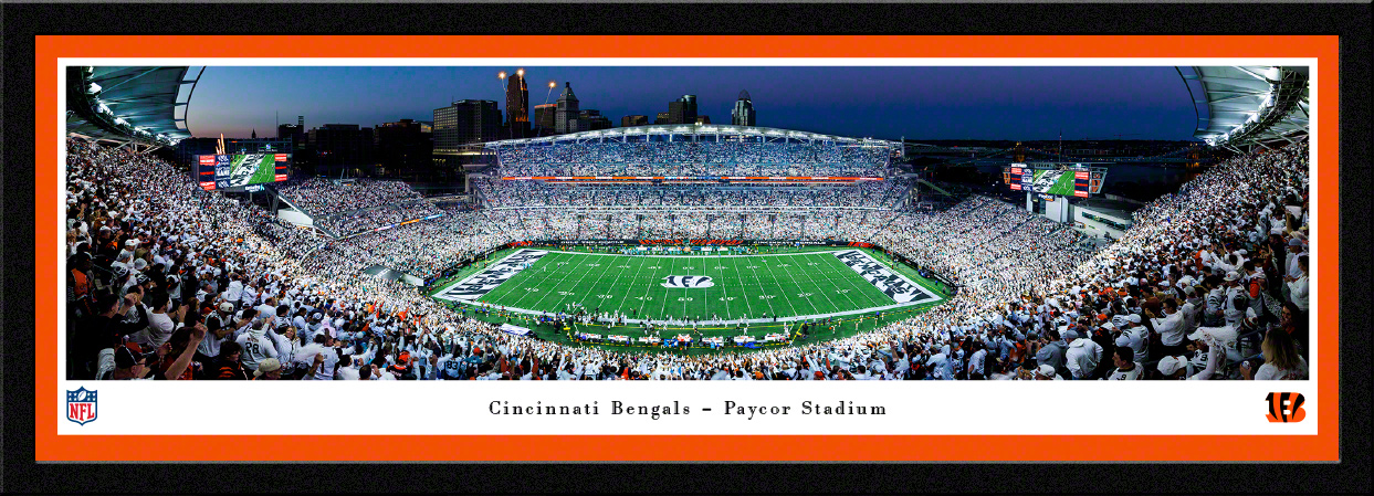 Cincinnati Bengals Mosaic Wall Art Print of Paycor Stadium from