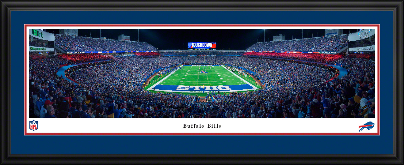 Silhouette Buffalo Bills Daytime End Zone Stadium Metal Wall