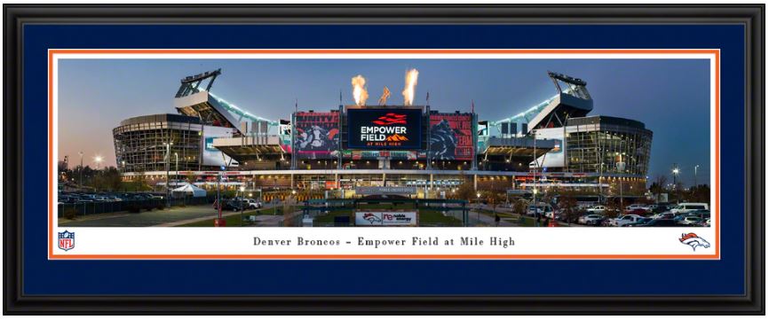 Denver Broncos Empower Field End Zone Panoramic Picture - Mile