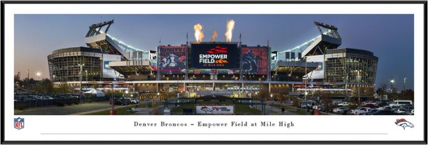 Denver Broncos Empower Field End Zone Panoramic Picture - Mile