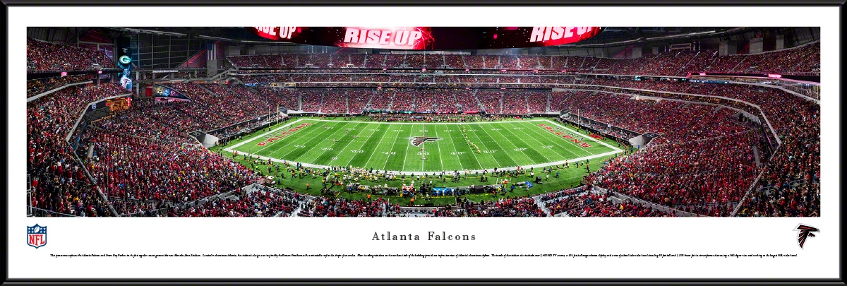 Atlanta Falcons First Game Mercedes-Benz Stadium Framed Panoramic Picture