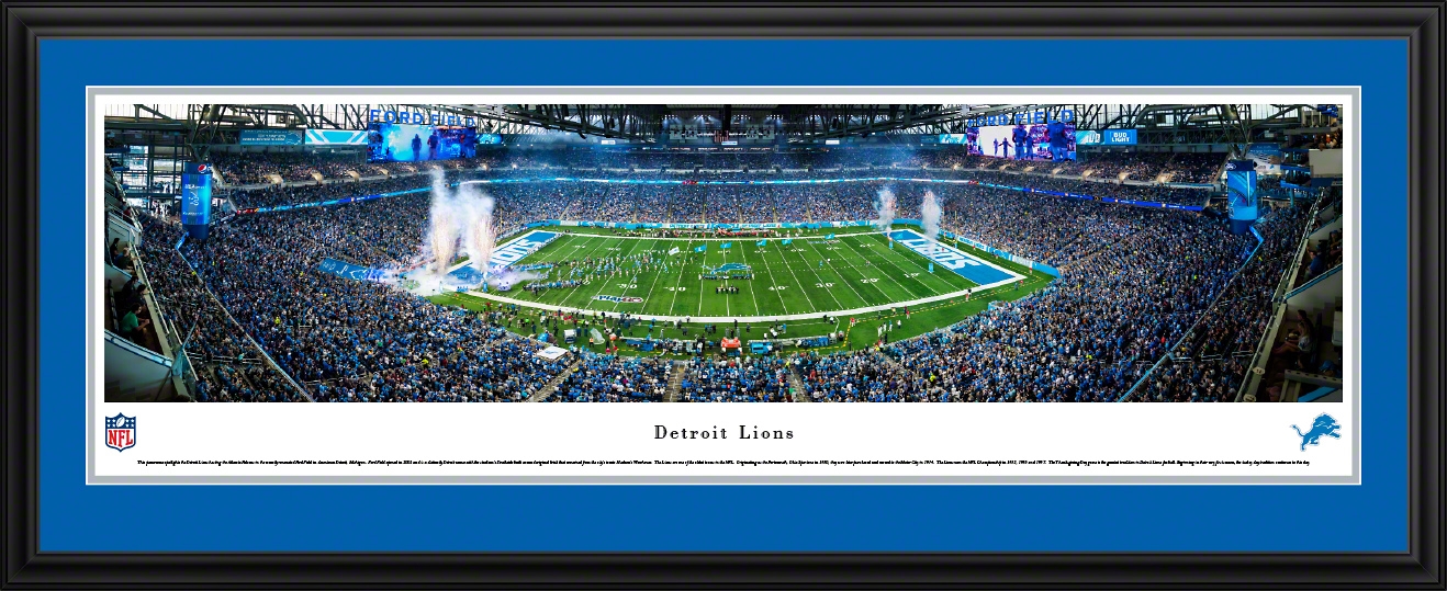 Detroit Lions Wall Art Ford Field Stadium Framed Canvas Prints