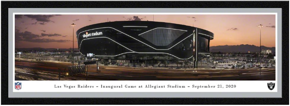 Las Vegas Raiders at Allegiant Stadium Panoramic Poster - the