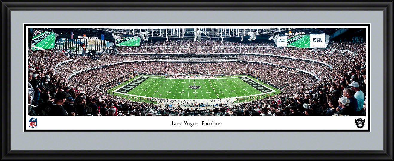 Las Vegas Raiders Football 50 Yard Line Panoramic Art Print