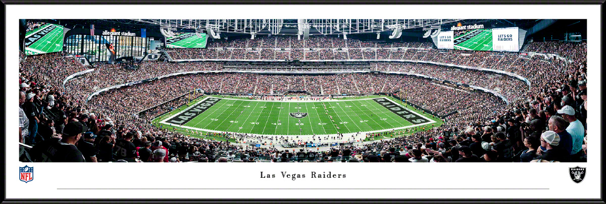 Las Vegas Raiders at Allegiant Stadium Panoramic Poster - the