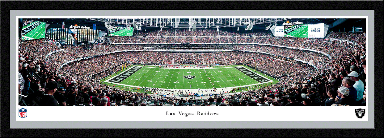 Las Vegas Raiders Football 50 Yard Line Panoramic Art Print