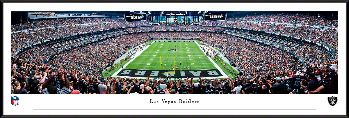 Las Vegas Raiders End Zone at Allegiant Stadium Panoramic Poster - the  Stadium Shoppe