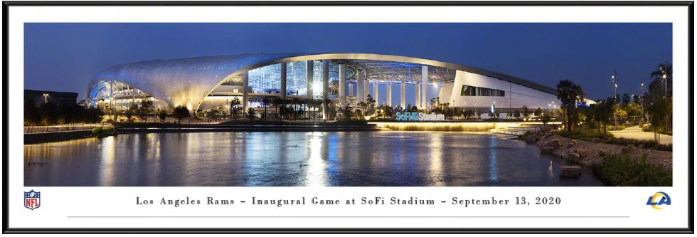 Los Angeles Rams Framed Panoramic Poster - SoFi Stadium Picture