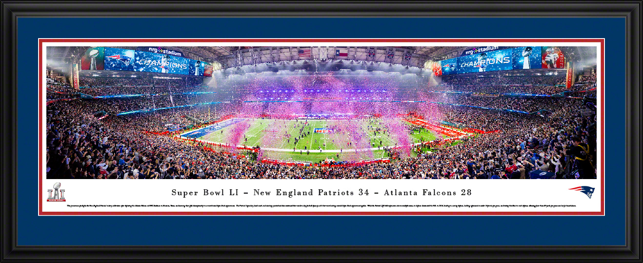 Atlanta Falcons vs. New England Patriots Framed Super Bowl LI 15 x 17  Matchup Collage