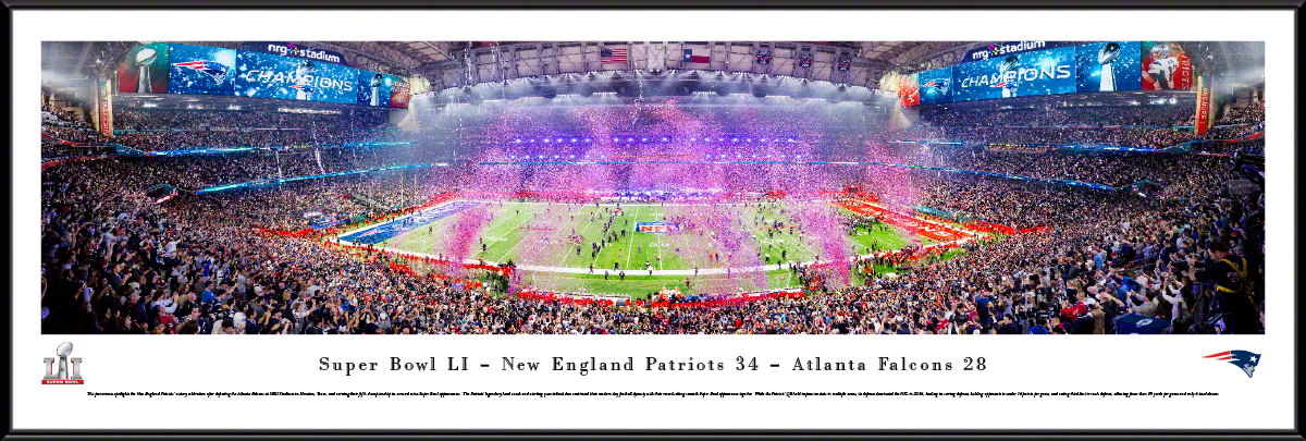 New England Patriots vs. Atlanta Falcons Super Bowl LI 10.5'' x 13''  Sublimated Plaque