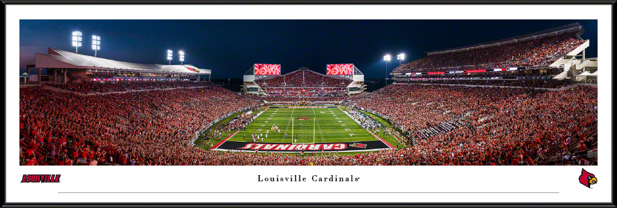 Cardinal Stadium Louisville Cardinals Football Black & White 