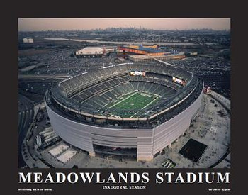 Giants Stadium New York Giants Aerial Poster - the Stadium Shoppe