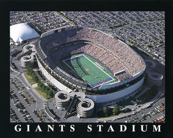 New York Jets Stadium, Old and New Aerial Photo Print Poster