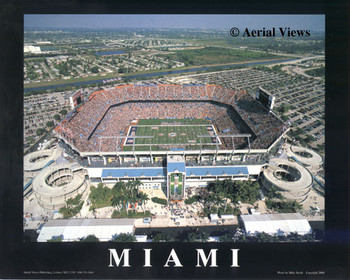 Framed Hard Rock Stadium Miami Hurricanes 16x24 NCAA Photo Professionally  Matted