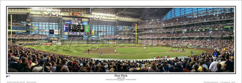 Milwaukee Brewers Panorama - County Stadium Last Pitch Poster