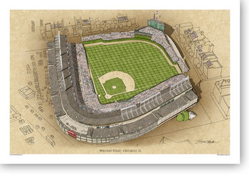 Chicago Cubs Wrigley Field Subway Print - Vintage Ontario Baseball Art -  the Stadium Shoppe