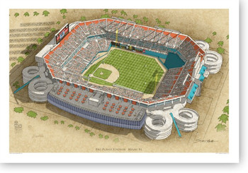  Pro Player Stadium Florida marlins 2003 World Series 8x10 Photo  : Sports & Outdoors