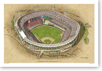 Candlestick Park, Giant's Pennant, San Francisco, California' Print