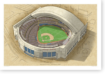 Toronto Blue Jays Art Rogers Centre Art Print Blue Jays Fan -  UK