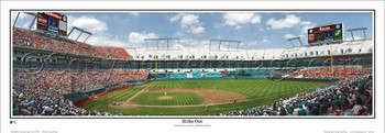 1997 World Series Florida Marlins Panoramic Framed Poster