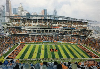 Cincinnati Bengals Art Paycor Stadium Art Print Bengals Fan 