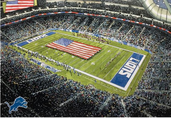 Detroit Lions Panoramic Poster - Ford Field