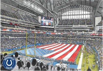 Indianapolis Colts Lucas Oil Stadium 3085 Canvas Print / Canvas