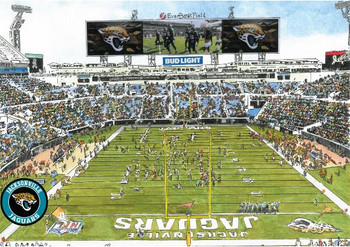 Jacksonville Jaguars Panoramic Poster - TIAA Bank Field