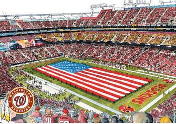 FedEx Field Football Stadium Print, Washington Commanders