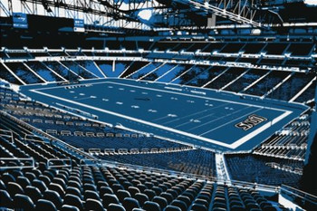 Detroit Lions Panoramic Poster - Ford Field