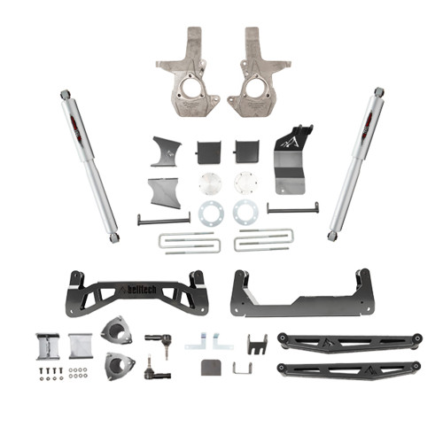 7 INCH LIFT KIT | FRONT SPACERS AND REAR TRAIL PERFORMANCE SHOCKS - 150201BK