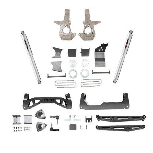 7 INCH LIFT KIT | FRONT SPACERS AND REAR TRAIL PERFORMANCE SHOCKS - 150203BK