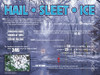 Hail, sleet and ice,  poster from the wild weather poster series of 8