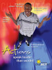 Actions speak louder than words, character poster of teen boy , black American,