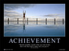 Achievement poster image of female swimmer preparing to dive
